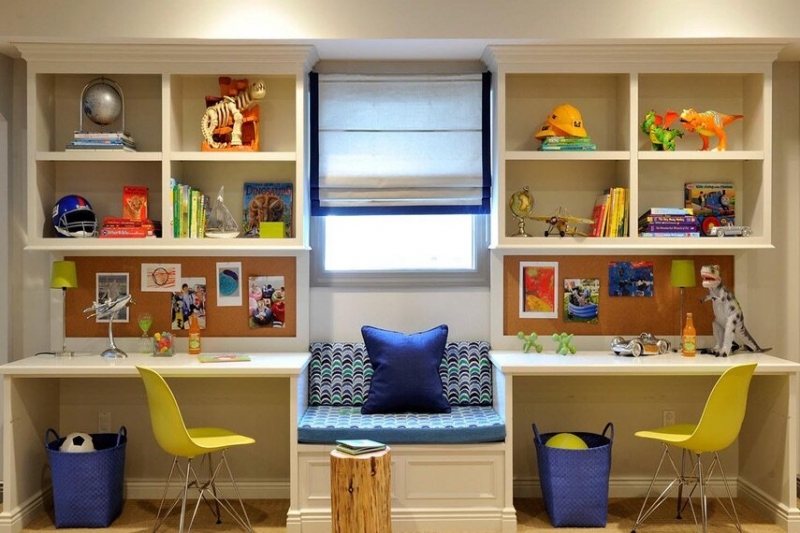 Дизайн интерьера детской комнаты для двух мальчишек