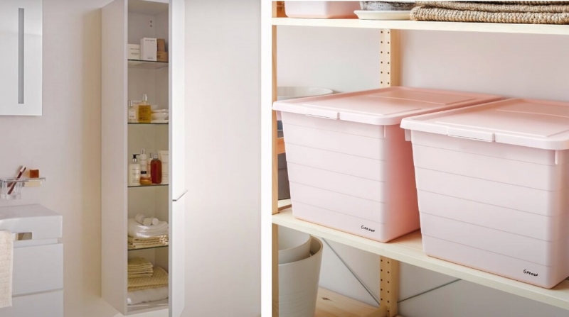 Покажу 10 простых способов, как организовать хранение в маленькой ванной. Поместится все!