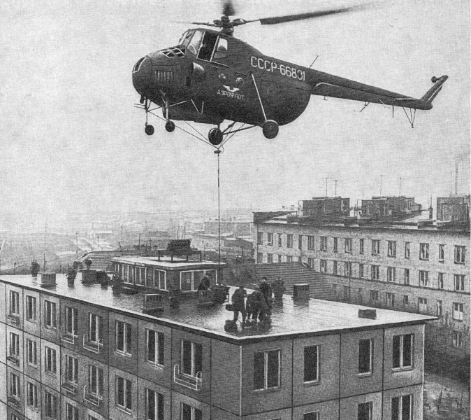 Зачем в СССР строили хрущевку сверху вниз, да ещё и вертолётами (фото-история)