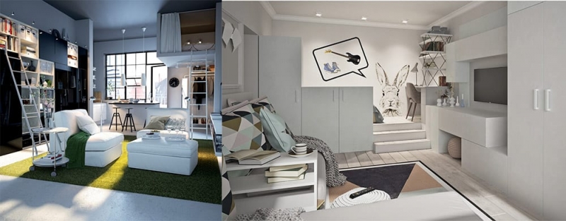 Дизайн однокомнатной квартиры 2022: Интерьер однокомнатной квартиры