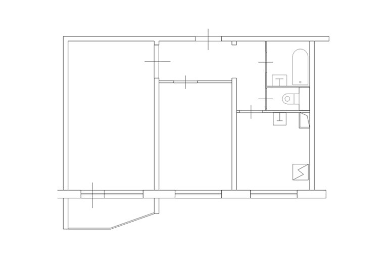 Схема с размерами домов серии П-44