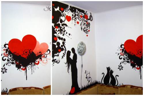 Что можно нарисовать на стене в комнате. Красивые рисунки на стене в комнате своими руками — нетривиальное украшение современного интерьера
