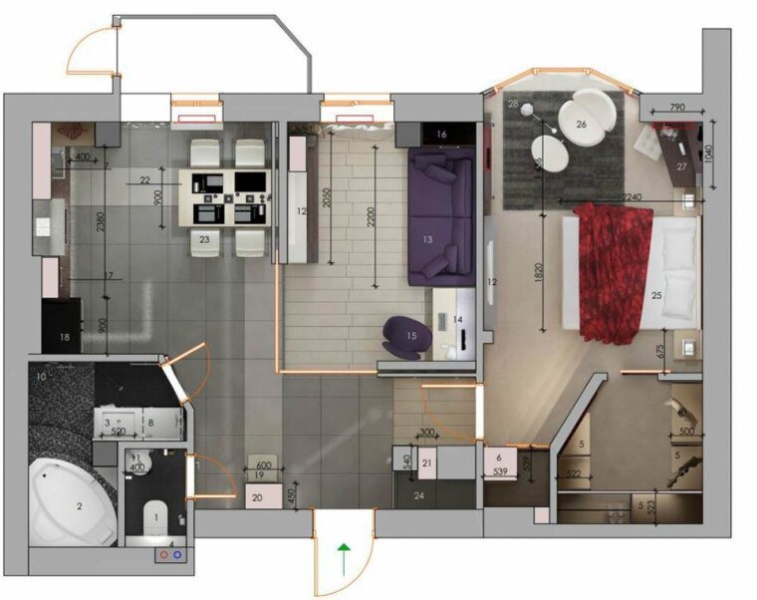 Планировка двухкомнатной квартиры: 150 фото лучших идей дизайна