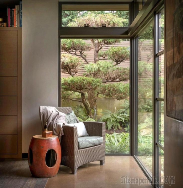 Дом, окруженный японским садом в Сиэтле