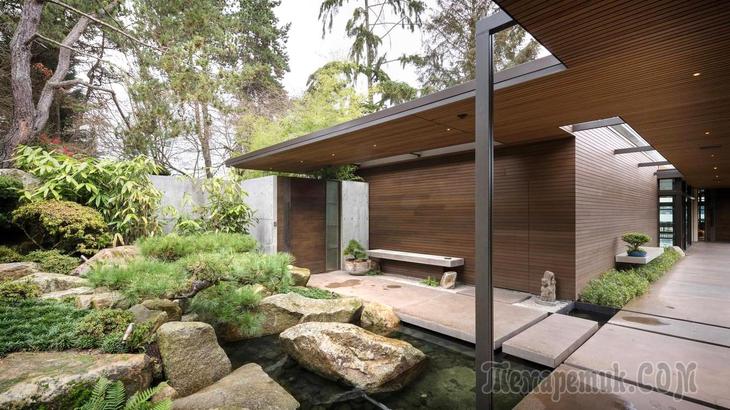 Дом, окруженный японским садом в Сиэтле