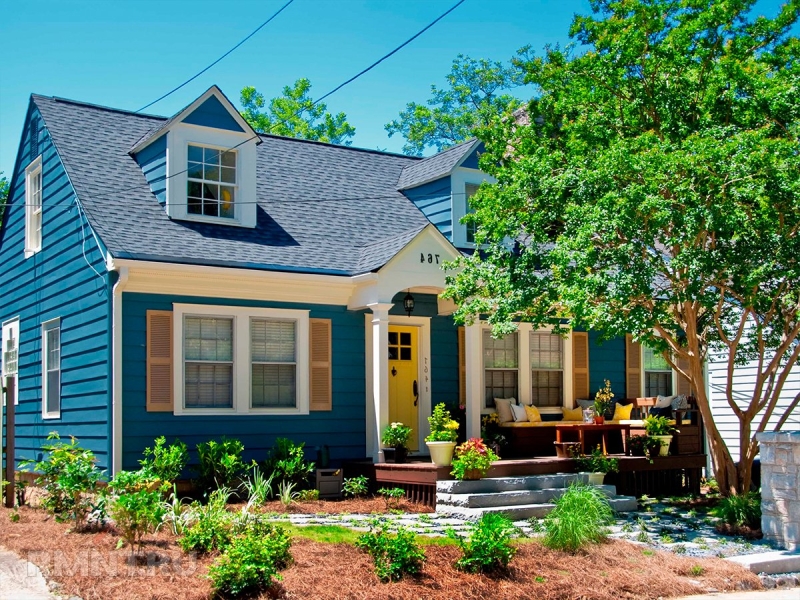 Дома с голубыми фасадами: подборка фотографий