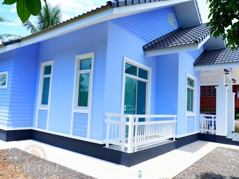 Дома с голубыми фасадами: подборка фотографий