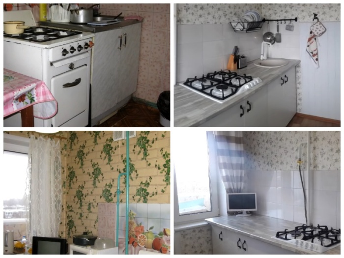 Хрупкая девушка смогла сделать ремонт кухни площадью 7 кв. м всего за 40 000 рублей