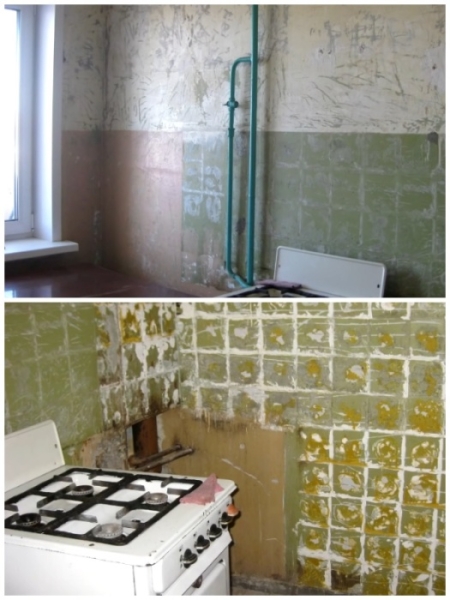 Хрупкая девушка смогла отремонтировать кухню площадью 7 кв. м всего за 40 тысяч рублей