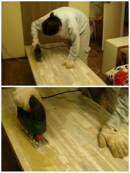 Хрупкая девушка смогла отремонтировать кухню площадью 7 кв. м всего за 40 тысяч рублей