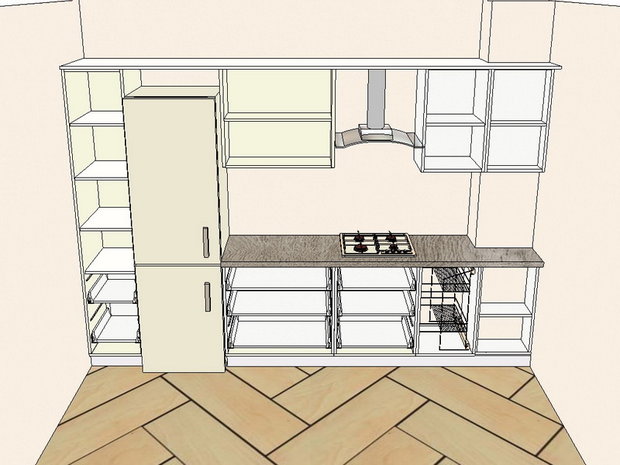 На кухне: нетривиальный способ организации пространства